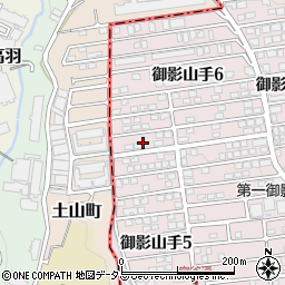 兵庫県神戸市東灘区御影山手6丁目2周辺の地図