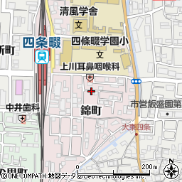 大阪府大東市錦町周辺の地図