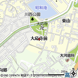 愛知県豊橋市草間町大応寺前周辺の地図