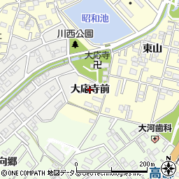愛知県豊橋市草間町（大応寺前）周辺の地図