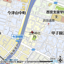 兵庫県西宮市今津上野町周辺の地図