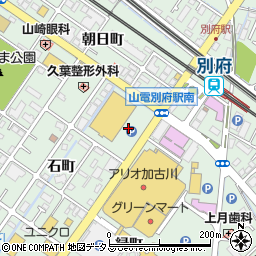 タイムズＤＣＭ別府店駐車場周辺の地図