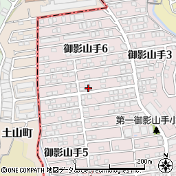 兵庫県神戸市東灘区御影山手6丁目1-14周辺の地図