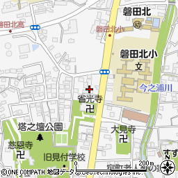 静岡県磐田市二番町周辺の地図