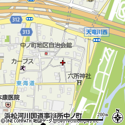 静岡県浜松市中央区中野町1029周辺の地図
