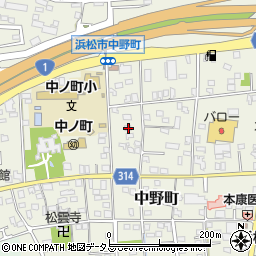 静岡県浜松市中央区中野町404周辺の地図