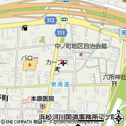 静岡県浜松市中央区中野町852周辺の地図