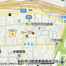 静岡県浜松市中央区中野町857周辺の地図