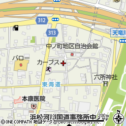 静岡県浜松市中央区中野町860周辺の地図