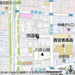 奥野邸_川添町アキッパ駐車場周辺の地図