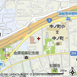 静岡県浜松市中央区中野町160周辺の地図
