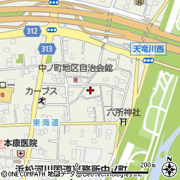 静岡県浜松市中央区中野町1014周辺の地図