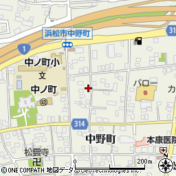静岡県浜松市中央区中野町405周辺の地図