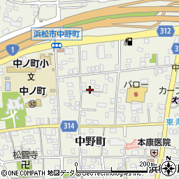 静岡県浜松市中央区中野町540周辺の地図