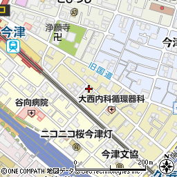 兵庫県西宮市今津曙町周辺の地図