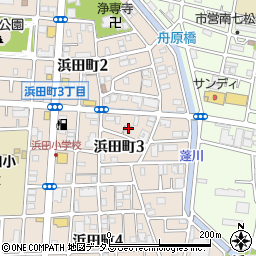 兵庫県尼崎市浜田町3丁目36周辺の地図