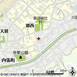愛知県豊橋市内張町周辺の地図