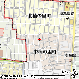 大阪府大東市中楠の里町5-14周辺の地図