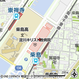 淀川キリスト教病院（在日本南プレスビテリアンミッション）周辺の地図