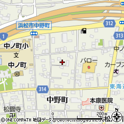 静岡県浜松市中央区中野町537周辺の地図