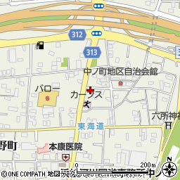 静岡県浜松市中央区中野町825周辺の地図