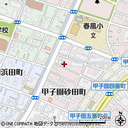 兵庫県西宮市甲子園砂田町1-23周辺の地図