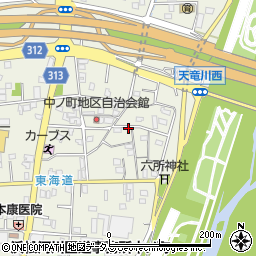 静岡県浜松市中央区中野町1011周辺の地図