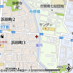 兵庫県尼崎市浜田町3丁目25周辺の地図