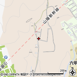 兵庫県神戸市灘区篠原小屋場山周辺の地図