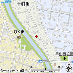 静岡県浜松市中央区十軒町641周辺の地図