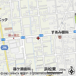 とぴあ浜松農協　中央地区支店篠ヶ瀬支店周辺の地図