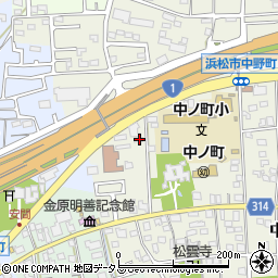静岡県浜松市中央区中野町164周辺の地図