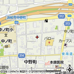 静岡県浜松市中央区中野町575周辺の地図