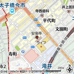 大阪府守口市平代町9周辺の地図