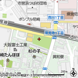 兵庫県尼崎市常光寺1丁目2周辺の地図