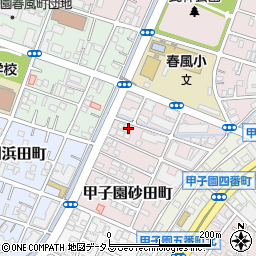 兵庫県西宮市甲子園砂田町1-3周辺の地図