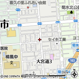 大阪府守口市大宮通周辺の地図