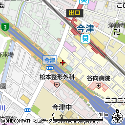 兵庫県西宮市今津水波町1-21周辺の地図