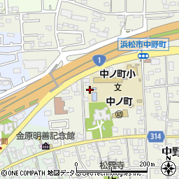 静岡県浜松市中央区中野町315周辺の地図