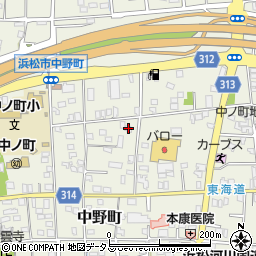 静岡県浜松市中央区中野町578周辺の地図