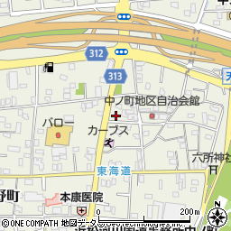静岡県浜松市中央区中野町822周辺の地図