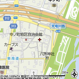 静岡県浜松市中央区中野町1035周辺の地図