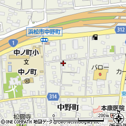 静岡県浜松市中央区中野町534周辺の地図