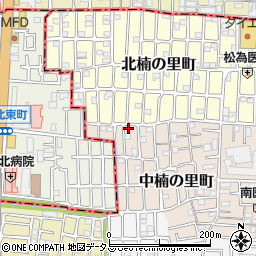 大阪府大東市中楠の里町3-17周辺の地図