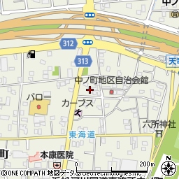 静岡県浜松市中央区中野町818周辺の地図