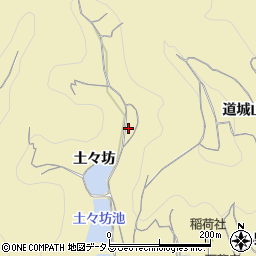 愛知県知多郡南知多町山海土々坊周辺の地図