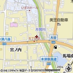 京都府木津川市木津奈良道9周辺の地図