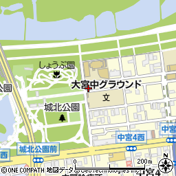 [葬儀場]龍樹院城北公園ホール周辺の地図