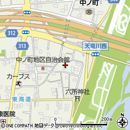 静岡県浜松市中央区中野町1038周辺の地図