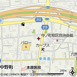 静岡県浜松市中央区中野町662周辺の地図
